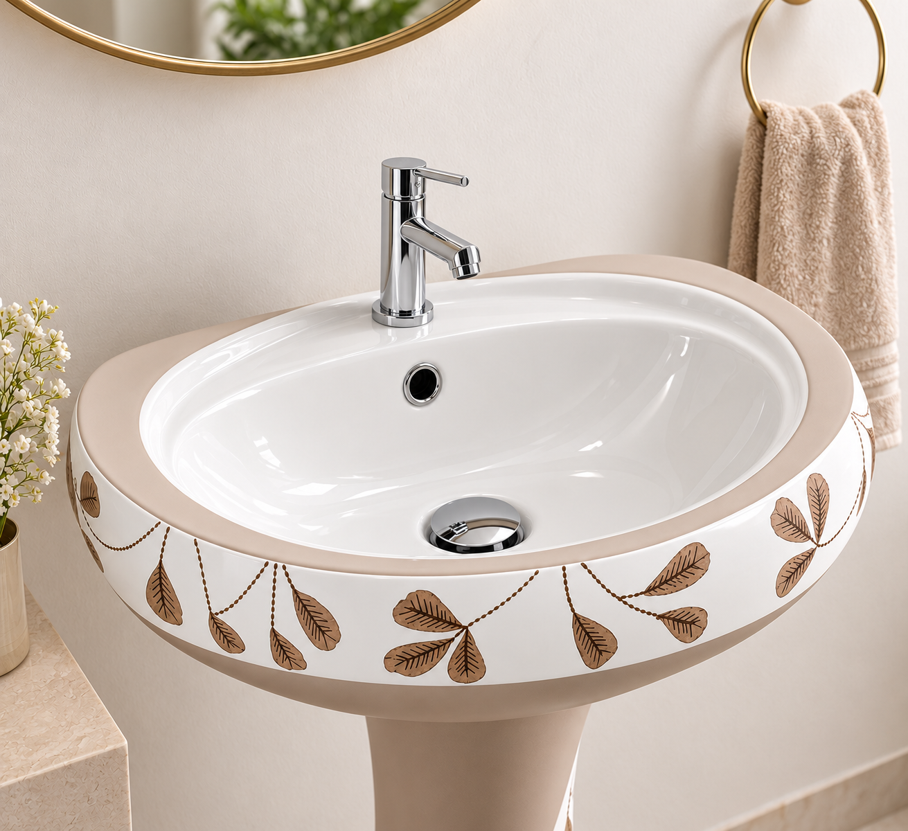 RP-1063, washbasin with pedestal (view 2)